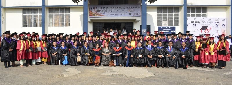 Graduates and others during the Kohima Bible College 49th graduation programme held in Kohima on May 31.