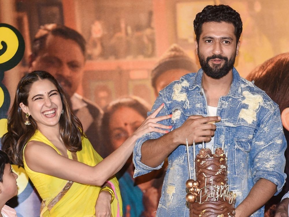 Mumbai: Actors Vicky Kaushal and Sara Ali Khan during the trailer launch of their upcoming film Zara Hat ke Zara Bach ke, on Monday, May 15, 2023. (Photo: Sanjay Tiwari/IANS)