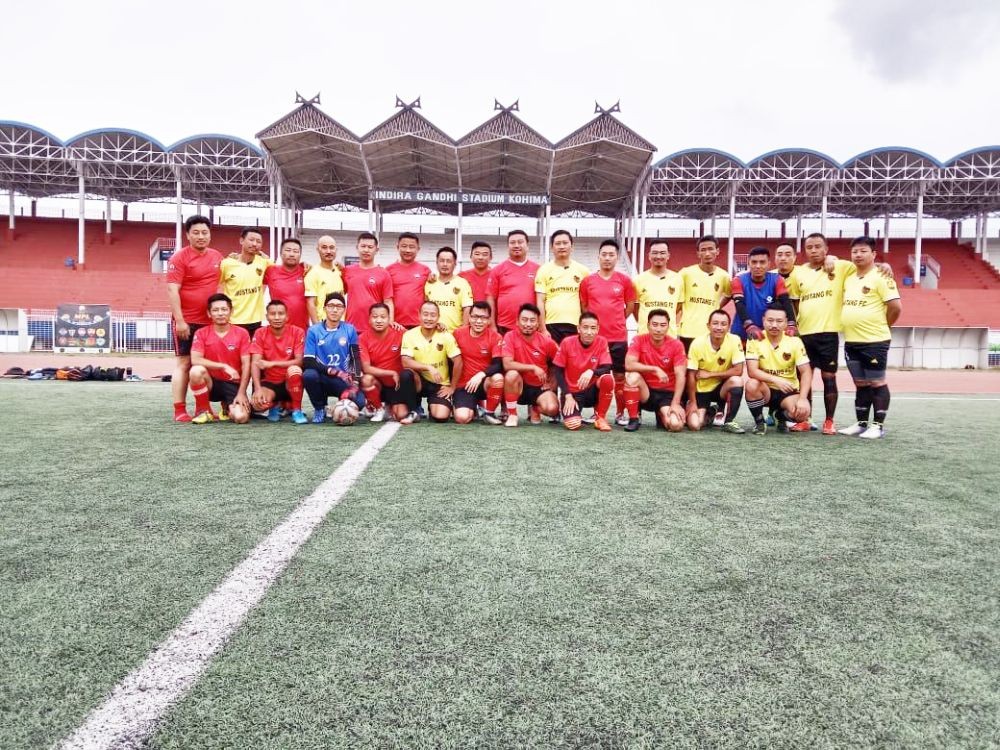 Players of Unity FC and Mustang FC on May 20.