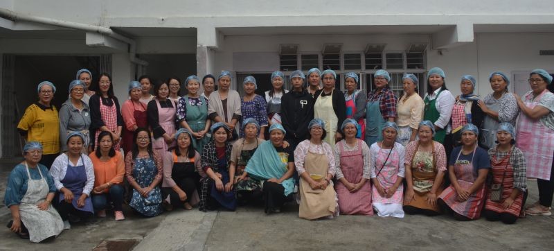 Resource persons along with women participants at the workshop on baking held at Zeme Baptist Church Kohima premises on May 27.