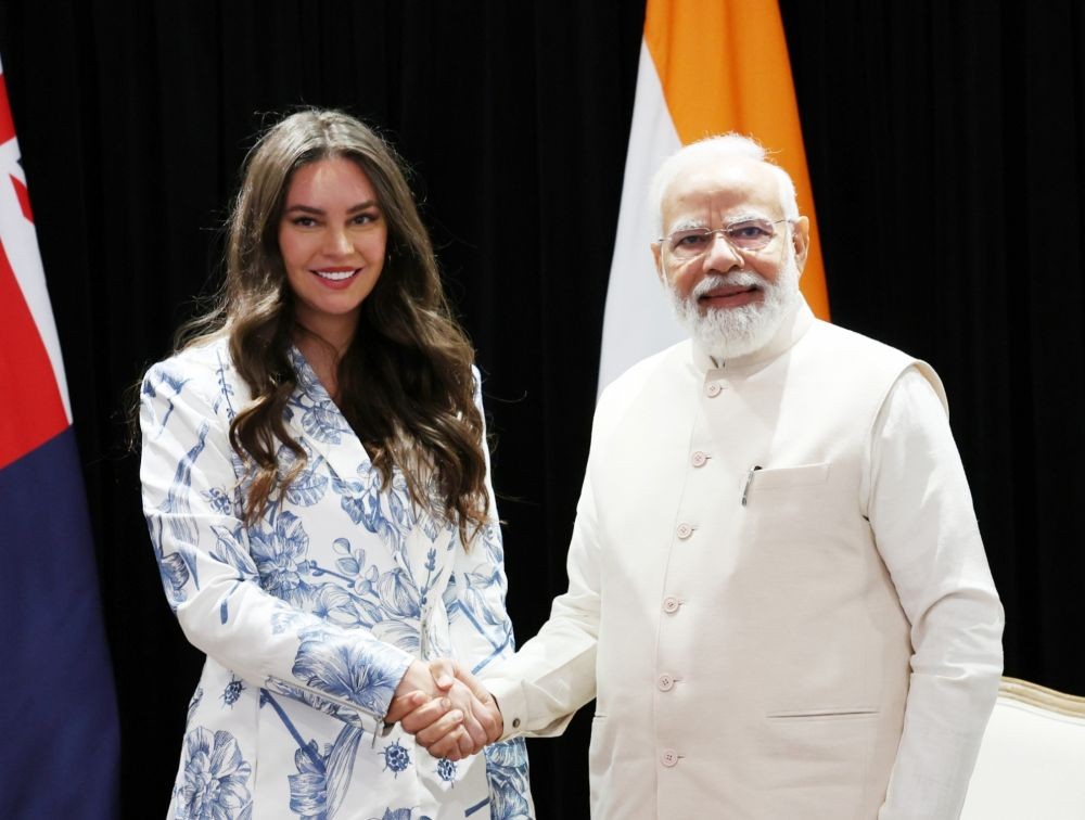 Sydney: Prime Minister Narendra Modi meets celebrity chef, Sarah Todd, in Sydney,Tuesday, May 23, 2023. (Photo:IANS/PIB)