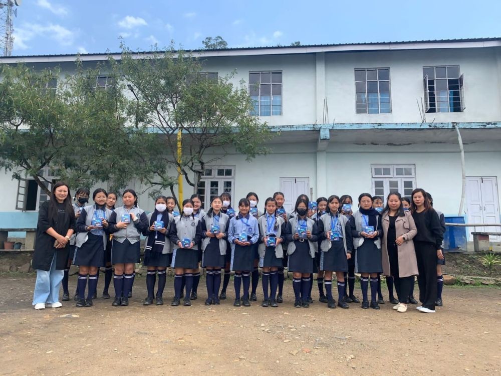 A reach out visit menstrual hygiene conducted by Nagaland Adolescent Girls’ Club at GMS, L Khel, Kohima.