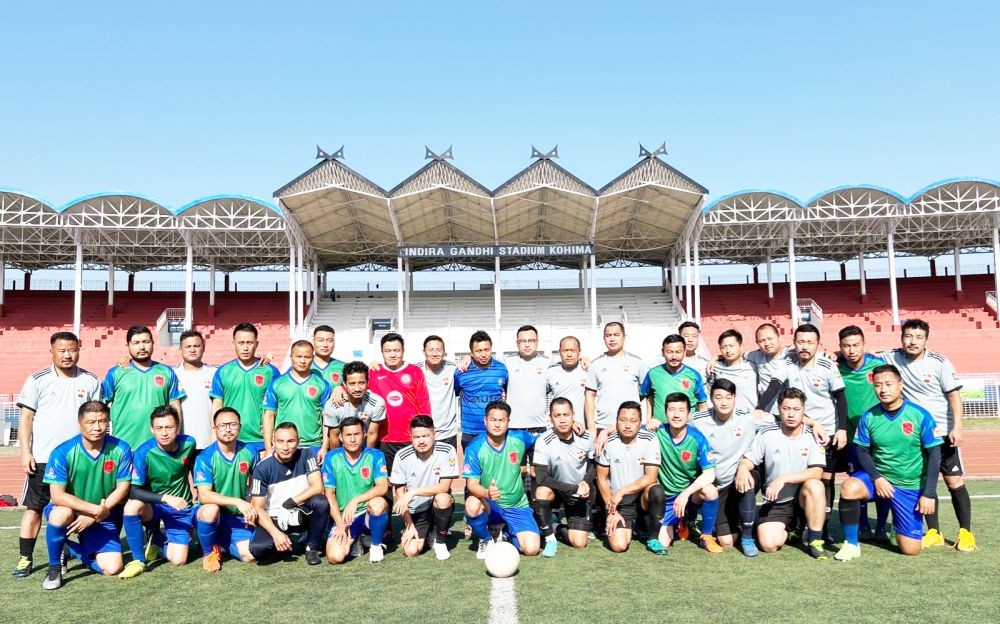 Players of Morung United FC and Orient FC on May 11.