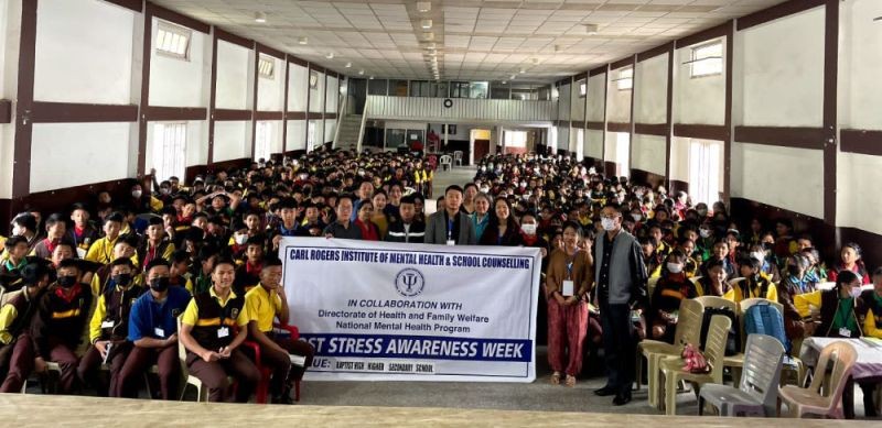 4th day of Stress Awareness Week programme at Baptist Higher Secondary School, Kohima on May 25.
