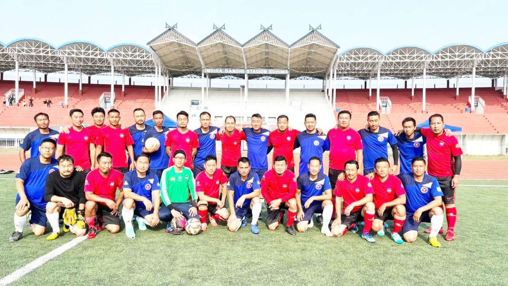 Players of Unity FC and Secretariat United FC on May 23