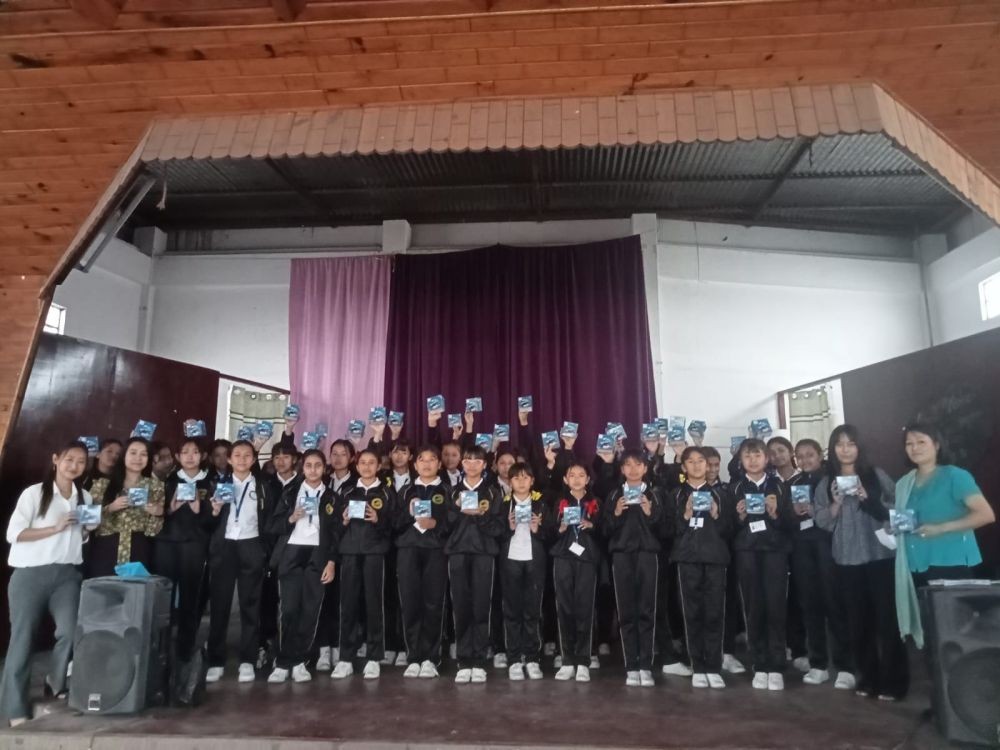 A reach out visit menstrual hygiene conducted by Nagaland Adolescent Girls’ Club at GMS, L Khel, Kohima.