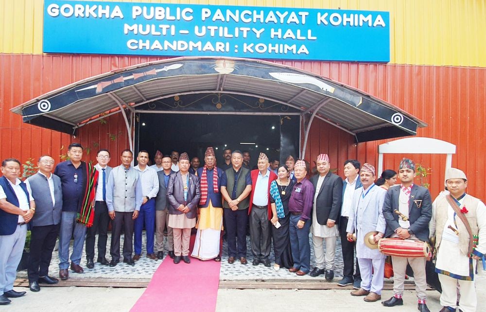 Nagaland Governor, La Ganesan and others with Gorkha Public Panchayat Kohima on May 28.