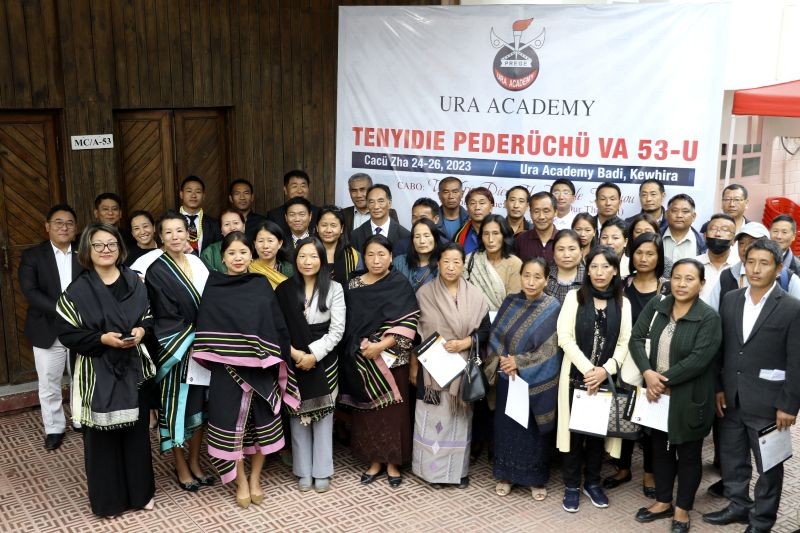 Officials and participants of the orientation programme for Tenyidie teachers held in Kohima on May 25.
