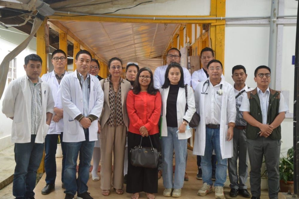 NCW member, Delina Khongdup with others during her visit to Nagaland.