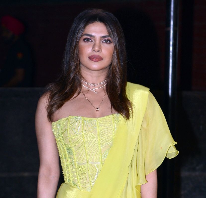 New Delhi: Bollywood actor Priyanka Chopra at the engagement ceremony of AAP leader Raghav Chadha and Bollywood actor Parineeti Chopra, in New Delhi, Saturday, May 13, 2023. (Photo: Anupam Gautam/ IANS)
