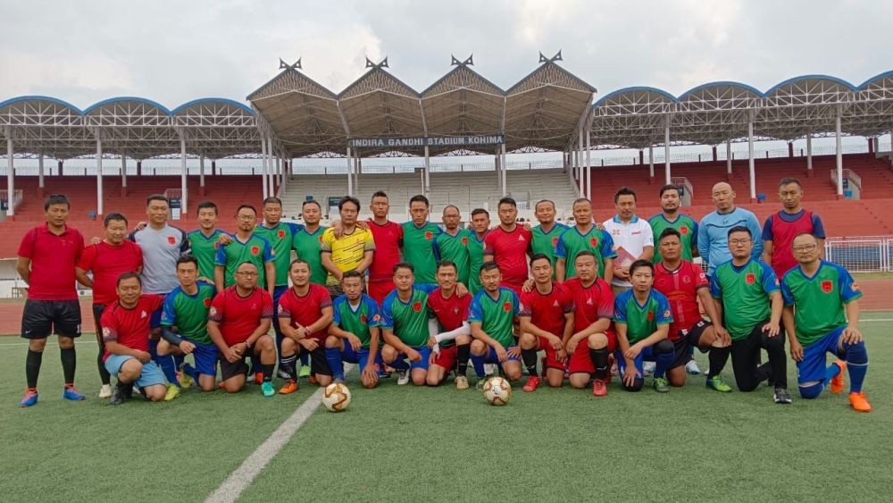 Morung United and Gethemgo players at the ongoing G-Sports MPL 2023 in Kohima on May 4.