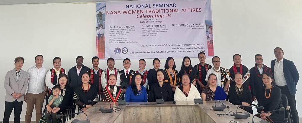 Participants during the national seminar on ‘Naga women traditional attires: celebrating us’ held at Japf? Christian College on May 6.