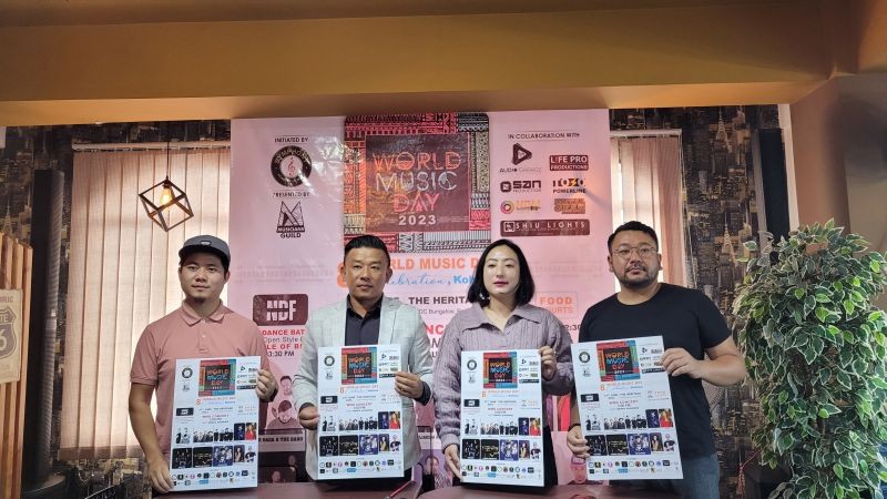 Musicians Guild officials during press conference in Kohima on June 15. (Morung Photo)
