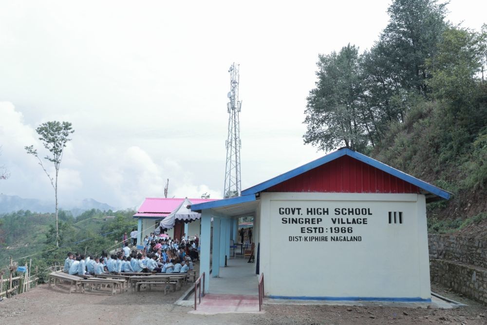 Government High School at Singrep village under Kiphire district inaugurated its new building on June 6, 2023. The school was first constructed in 1966. (Morung Photo)