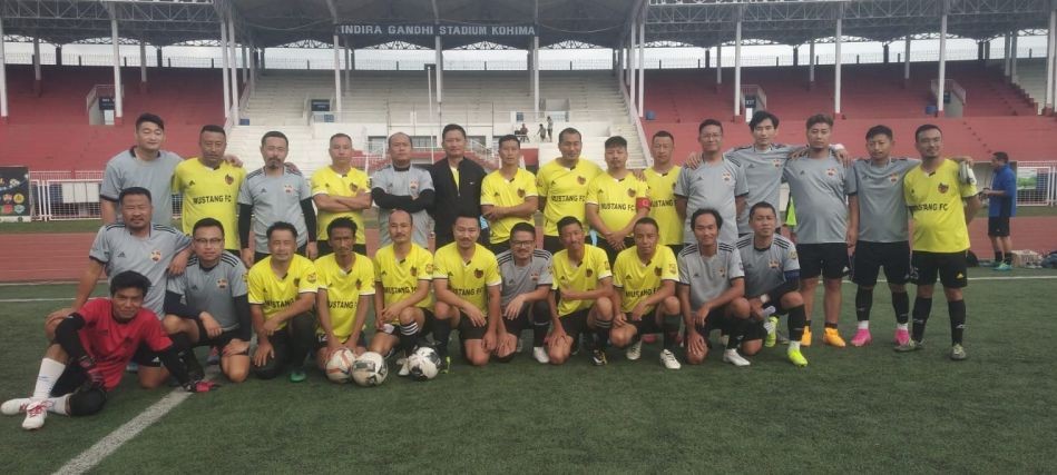 Players of Orient FC and Mustang FC on June 20.
