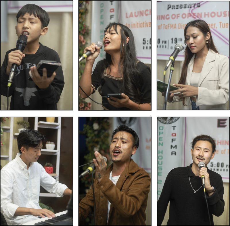 Various artists performing during the World Music Day cum launching of Open House 2.0 under the initiative of TaFMA at Wok Restaurant, Tuensang on June 19 last. (Morung Photo)