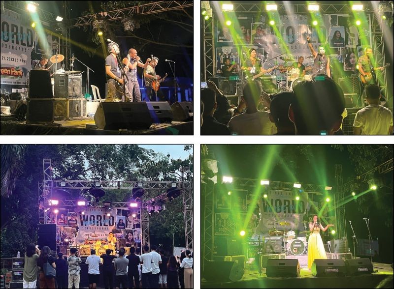 Artists performing during the celebration of World Music Day at Green Park, 5th Mile on June 21. (Morung Photo)