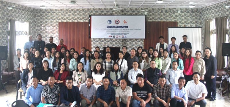 Officials and participants during the orientation and training programme for functionaries of the Hubs for Empowerment of Women at SIRD Conference Hall, Kohima on June 28.