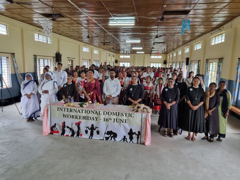 Participants of the observation of International Domestic Workers Day in Dimapur on June 16.