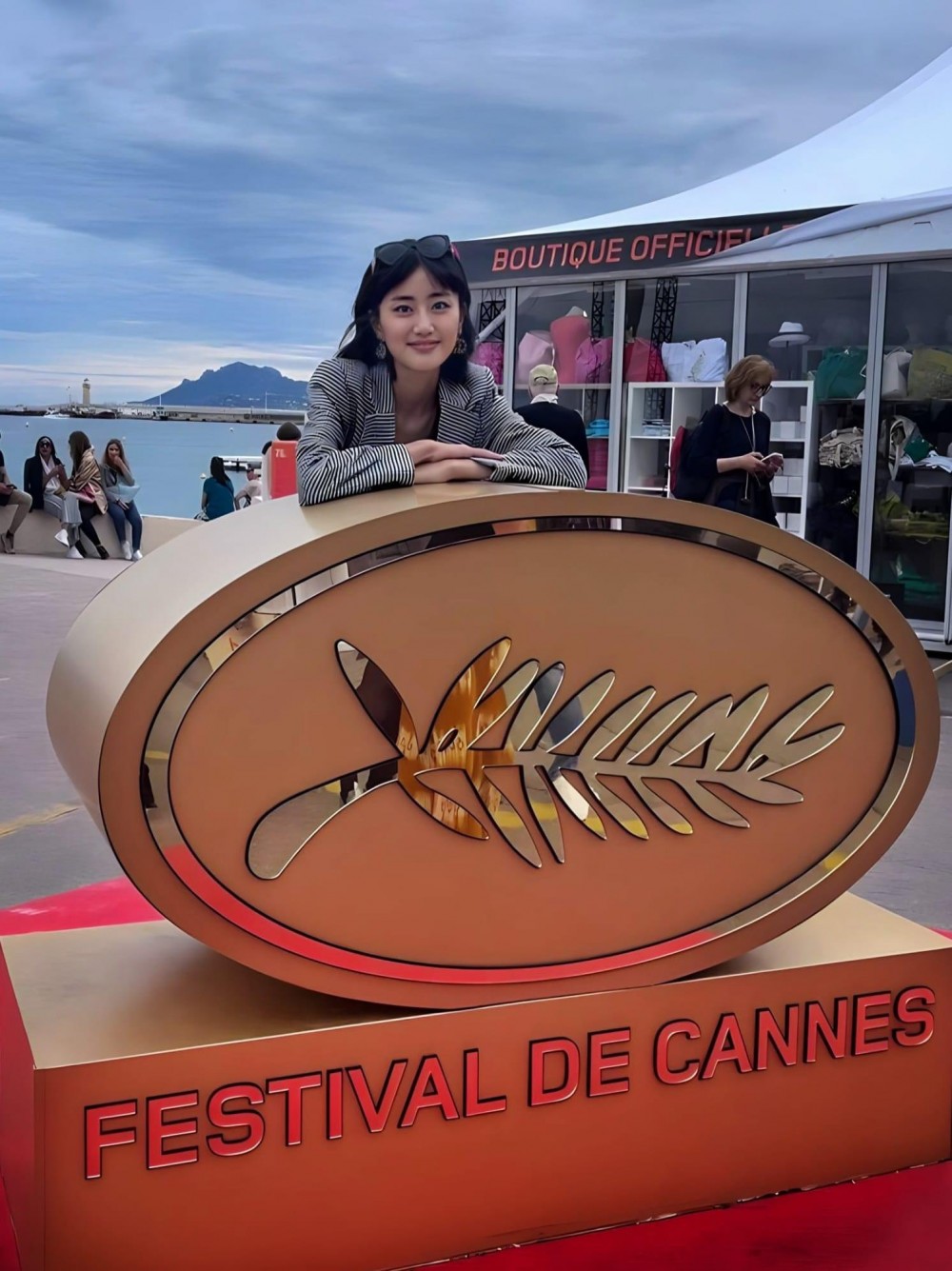 Award winning Actor & Super Model from Nagaland Andrea Kevichusa at the Cannes Festival 2023. (Photo Courtesy: Twitter)