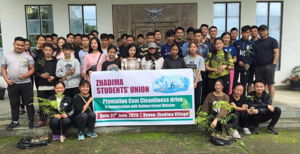 ZSU members during plantation cum cleanliness drive held on June 21.