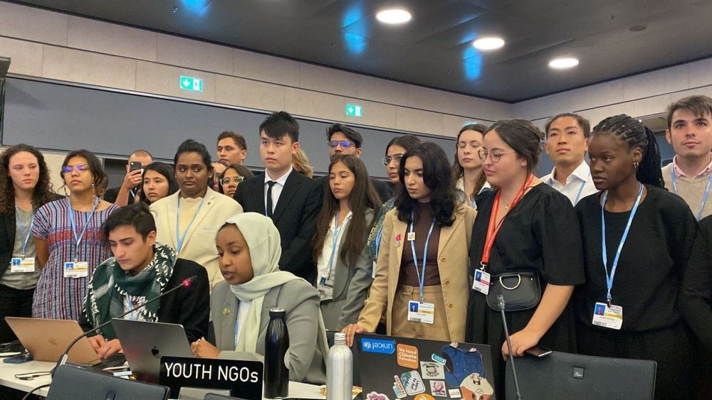 Youth urges nations to scale up climate action .(photo:@IYCM)