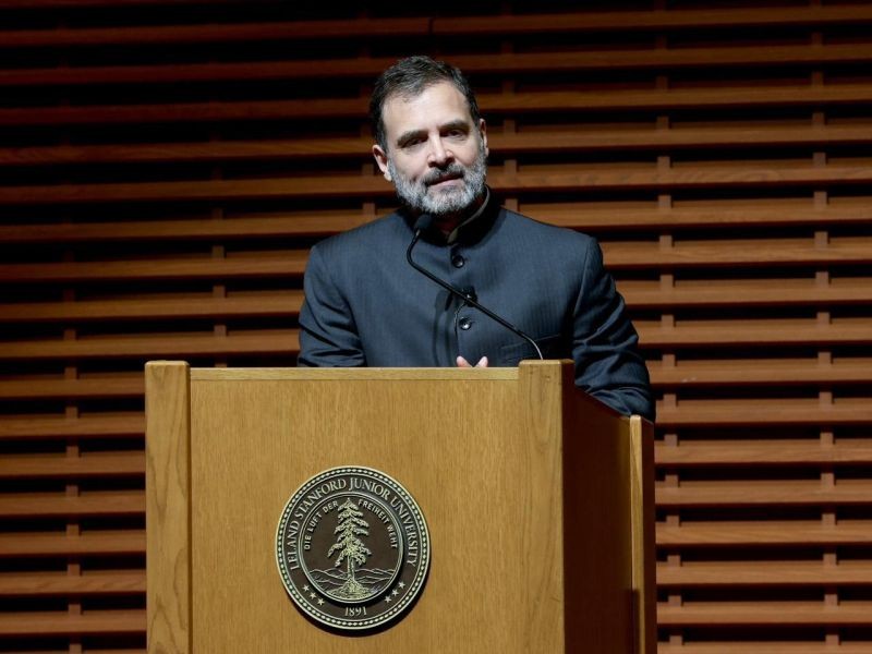 Rahul Gandhi breaks his silence over his disqualification for the first time during a talk at the Stanford University. (photo:@INCIndia)