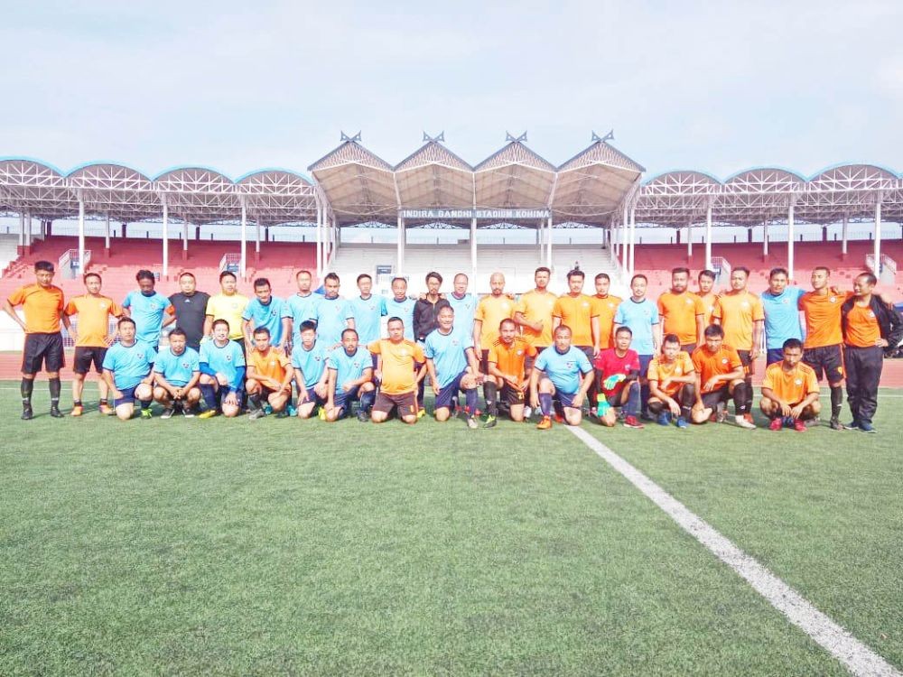 Players of WELP Sporting Club and Merhulietsa FC on June 1.