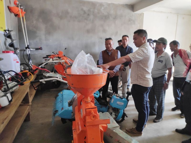 Farm Machinery Bank at Wakching village was inaugurated by Advisor, Geology and Mining, DUDA, W Chingang Konyak on June 28.
