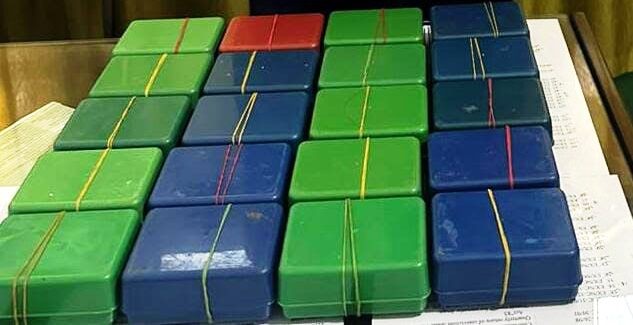 The 20 soap boxes of Sunflower (Heroin) seized from the illegal possession of one L Dasou by Excise Narcotic personnel in Dimapur. 