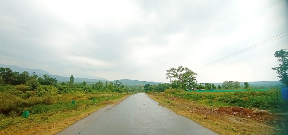Dark clouds over above the highway to Peren district on June 7. (Morung Photo)