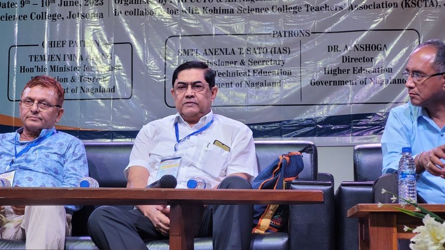 AIFUCTO officials addressing press conference on June 9. (Morung Photo)
