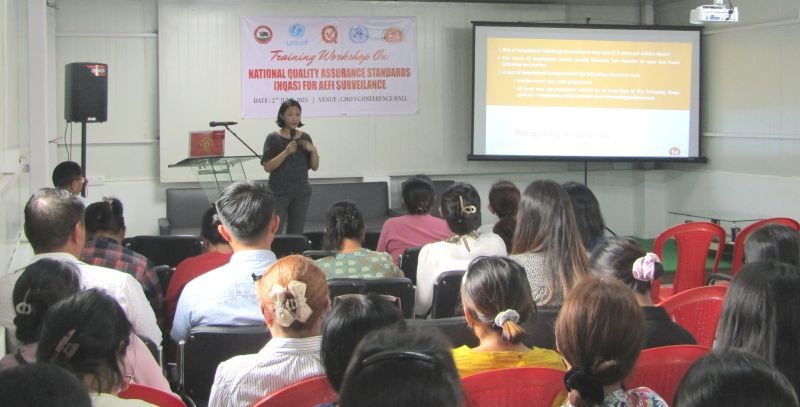 Training workshop on National Quality Assurance Standards for Adverse Event Following Immunization at CMO’s conference hall, Kohima on June 2.