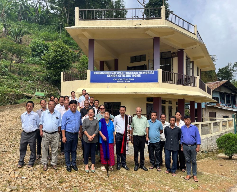 Officials and others during the dedication function of ‘Padmashree Natwar Thakkar Memorial Old-Age Home’ initiated by Chuchuyimlang Baptist Church on July 15.