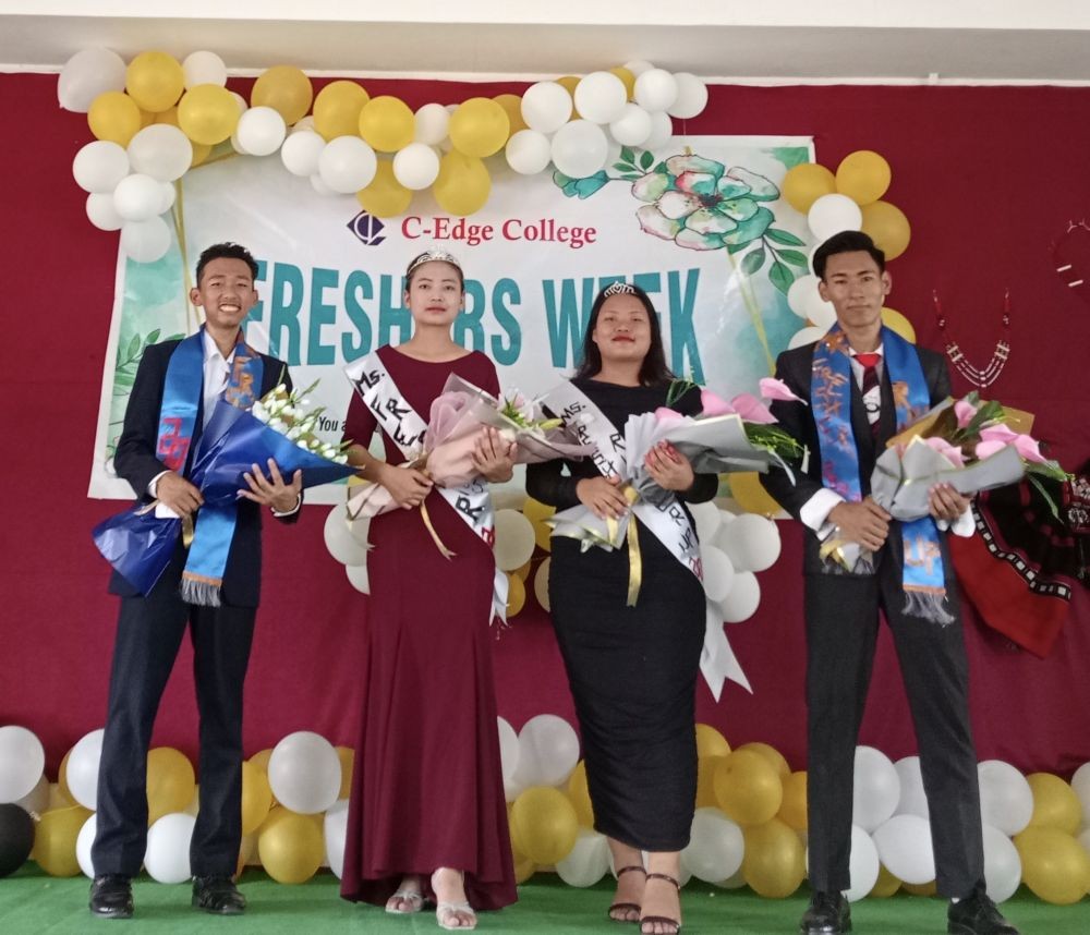 C-Edge College Mr and Miss Fresher 2023 along with first runners’ up.