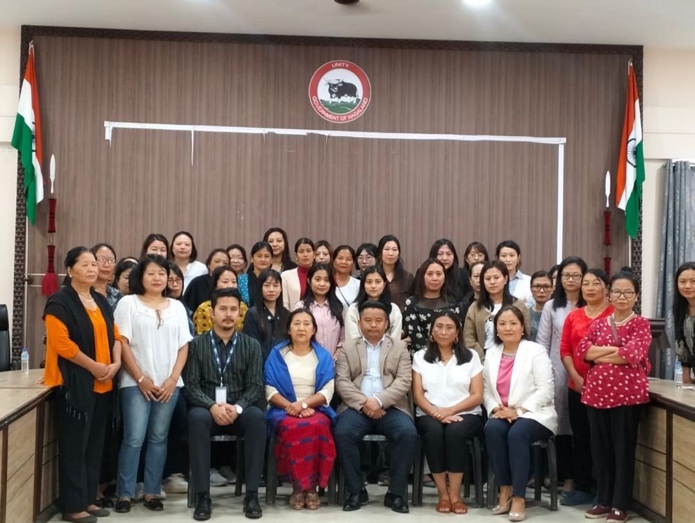 Participants of the workshop for women entrepreneurs and women led businesses in Mokokchung.