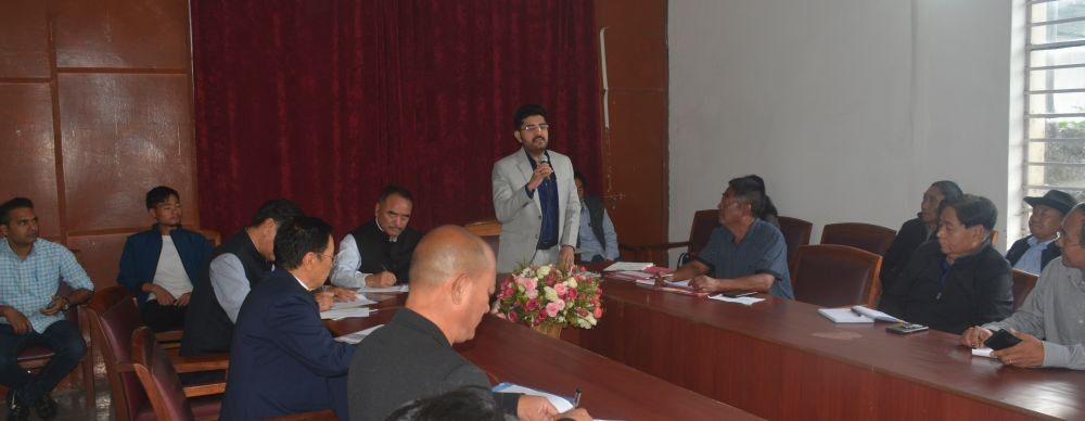 DC Zunheboto addressing the DPDB meeting at DC office conference hall on July 15. (DIPR Photo)