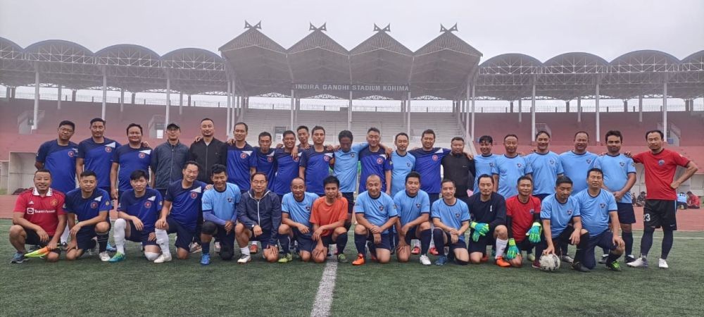 Players of Merhulietsa FC and Secretariat United FC on July 13