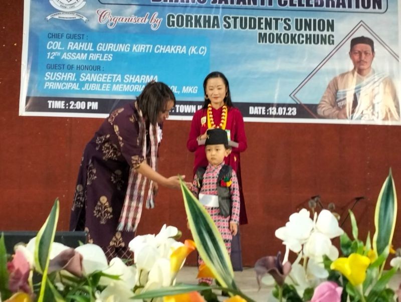 A moment during the 209th Bhanu Jayanti celebration organized by the Gorkha Students' Union Mokokchung at Town Hall on July 13. (Morung Photo)