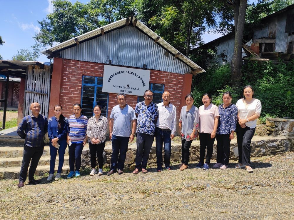 MLA Dr Ato and others during a visit to schools, health centres in Kohima on July 18.