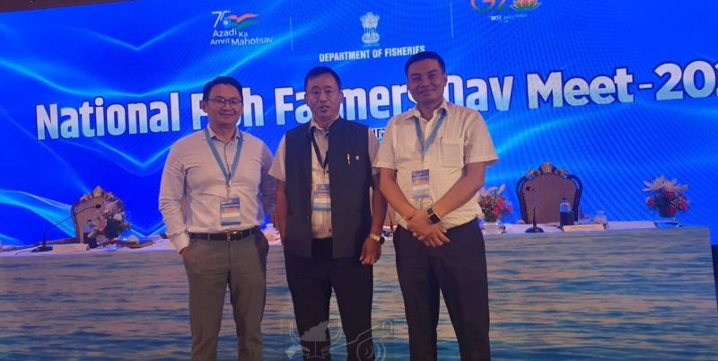Advisor A Pangjung Jamir along with officials during the Fisheries Summer Meet-2023 in Tamil Nadu. (DIPR Photo)