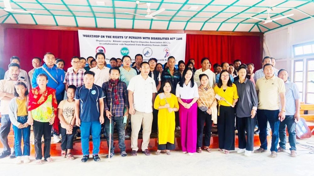 Resource persons, PwDs, parents, church leaders and officials of different departments during the workshop on the Rights of Persons with Disabilities (RPWD) Act 2016 organized by the KBCA in collaboration with NSDF on July 7 at Noklak.