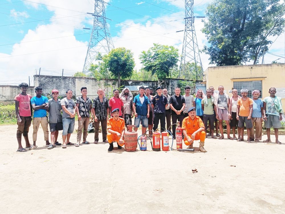 Staff of FCI, Mokokchung imparted with fire evacuation cum mock drill activities on July 8.