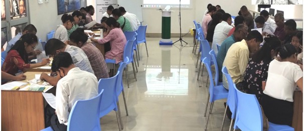 Participants during the workshop for science teachers.