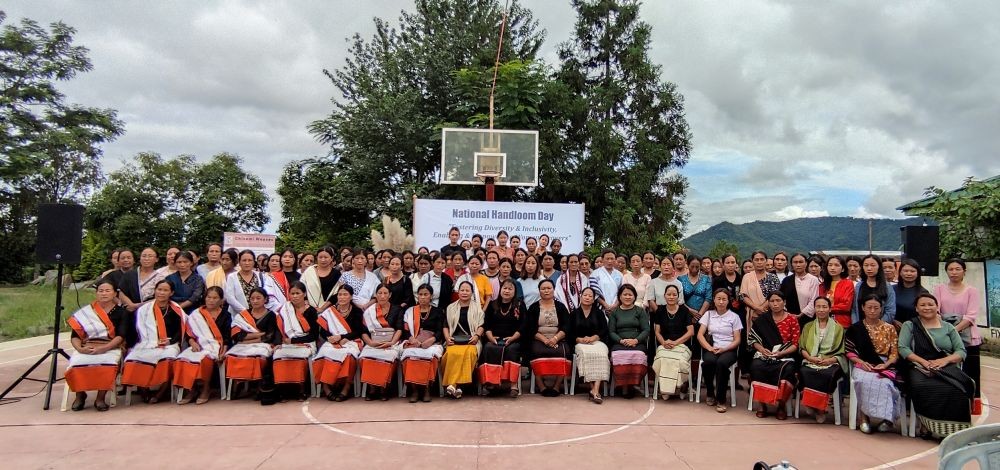 Participants of the National Handloom Day celebration at Chizami on August 7.