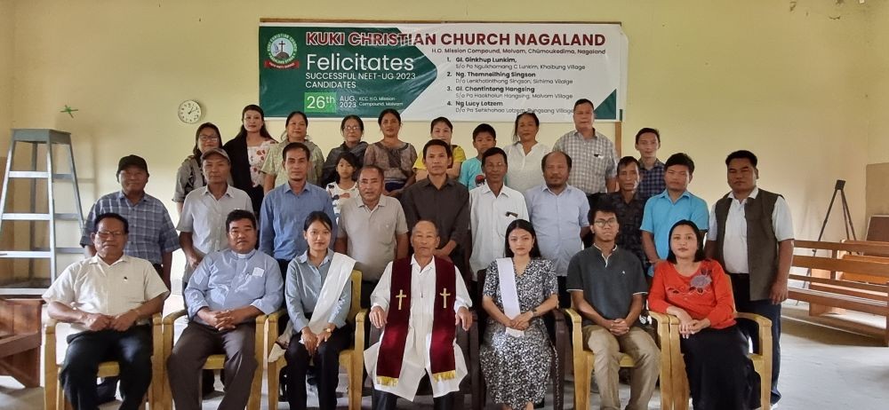 Kuki Christian Church Nagaland Synod honoured the successful candidates of NEET UG 2023 Batch at KCC Head Office Mission Compound Molvom Village on August 26.
