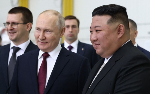 Kim Jong-un and Vladimir Putin. (IANS Photo)