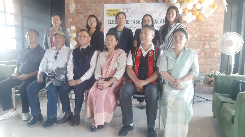 Dr Tseilhoutuo Rhutso and others during 2nd anniversary of Elder Line Nagaland in Kohima on September 28. (Morung Photo)