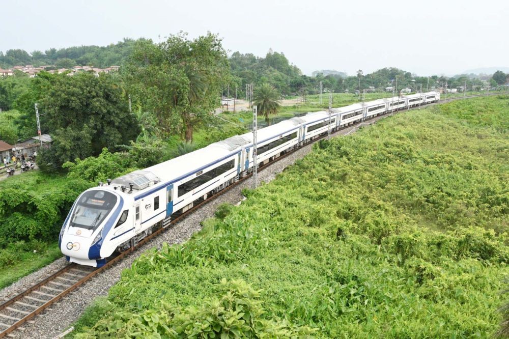 The Vande Bharat Express, touted as the first indigenously manufactured train in India. (Photo: NFR)