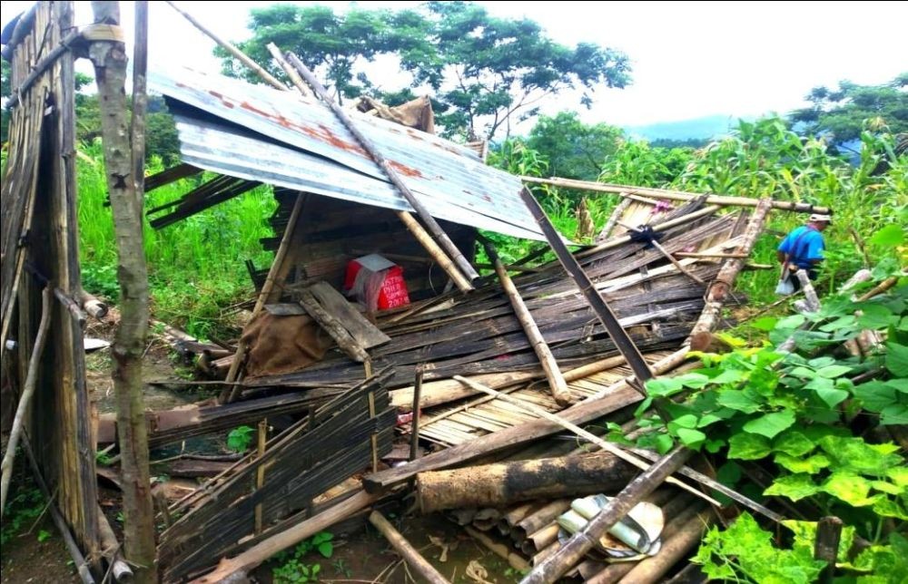 Crops and property damage in the vicinity of Nrung Longidang village on September 19. (Photo Courtesy: TWC & A-HCCS)